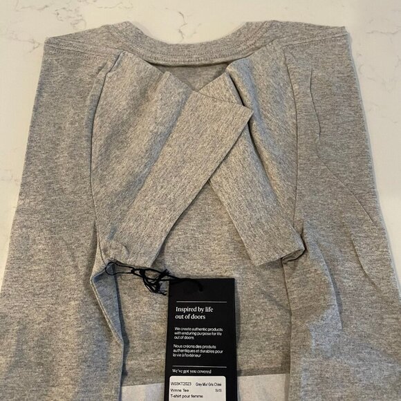 Tilley SS Casual Boyfriend Cut 100% Organic Cotton T Shirt Grey + White NIB - Picture 3 of 7